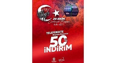 Kartepe Teleferik, 29 Ekim’de yüzde 50 indirimli
